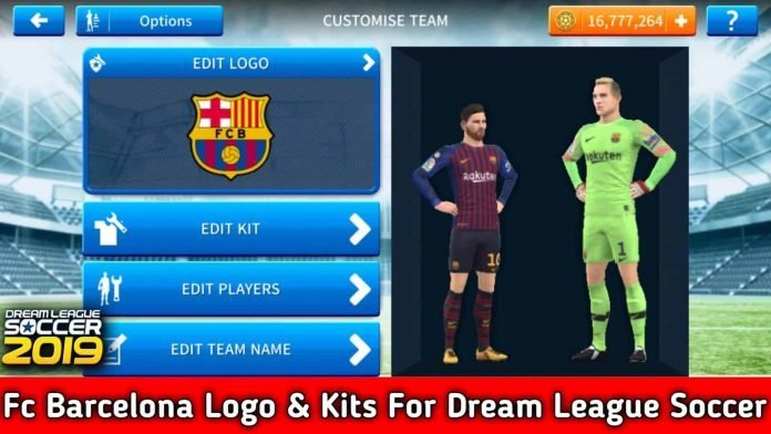 Fc Barcelona 2018-2019 Logo & Kits For DLS 19