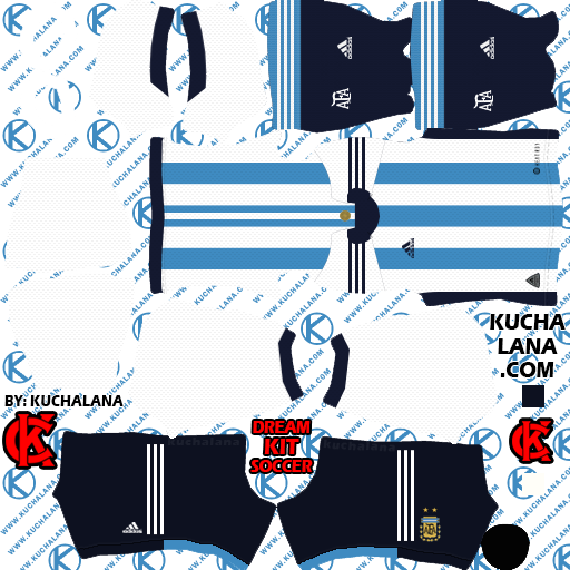 Argentina World Cup 2022 Home Kits For DLS 23